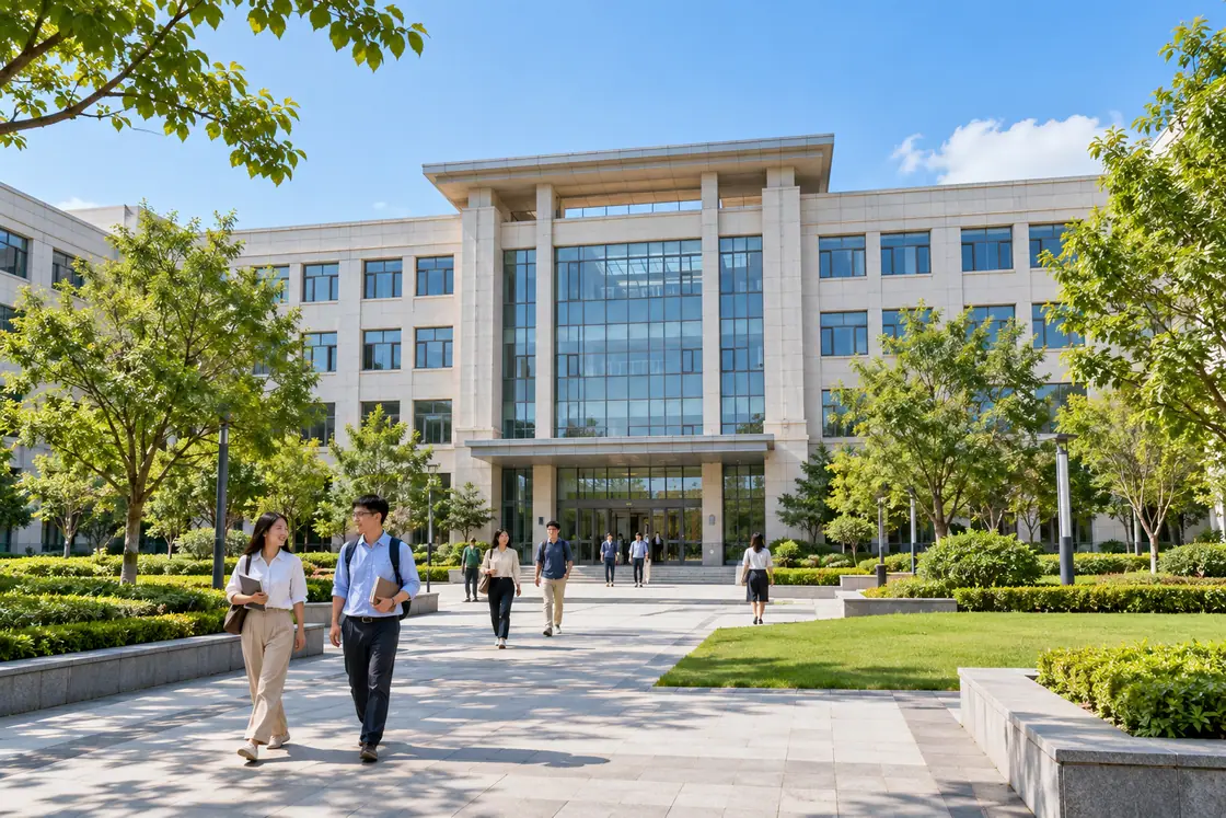 成人学习者走进校园的教育场景示意图